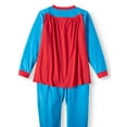 thumbnail image 3 of Superman Boys' 1-Piece Pajamas with Cape - blue, 4 - 5, 3 of 3
