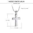 thumbnail image 2 of Cross Urn Pendant Memory Necklace for Cremation Ashes Holder Memorial Jewelry, 2 of 6