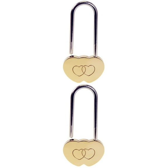 SOPOTUTU Golden Heart Padlock for Love and Couples Decorative Wish Lock