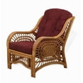 thumbnail image 4 of SK New Interiors Malibu Lounge Armchair ECO Natural Rattan Wicker Handmade Design with Dark Brown Cushion, Colonial, 4 of 5