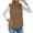 Khaki, variant on Lovskoo 2024 Women's Fleece Fuzzy Zip Up Vest Jacket Stand Collar Sleeveless Fluffy Outwear with Pockets Khaki