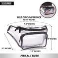 thumbnail image 3 of Clear Fanny Pack Belt Bag - Stadium Approved Mens Fanny Packs for Women Fashionable - Crossbody Bag Bum bag Waist Bag Waist Pack - Hands Free for Hiking, Running, Travel, 3 of 5