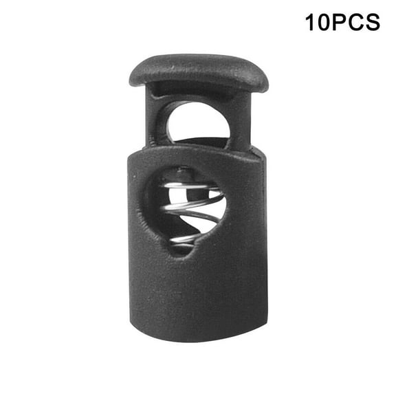 MTP 10x 3/16 Inch Black Ellipse Cord Lock Clamp Toggle Stop Slider para-Cord Bungee