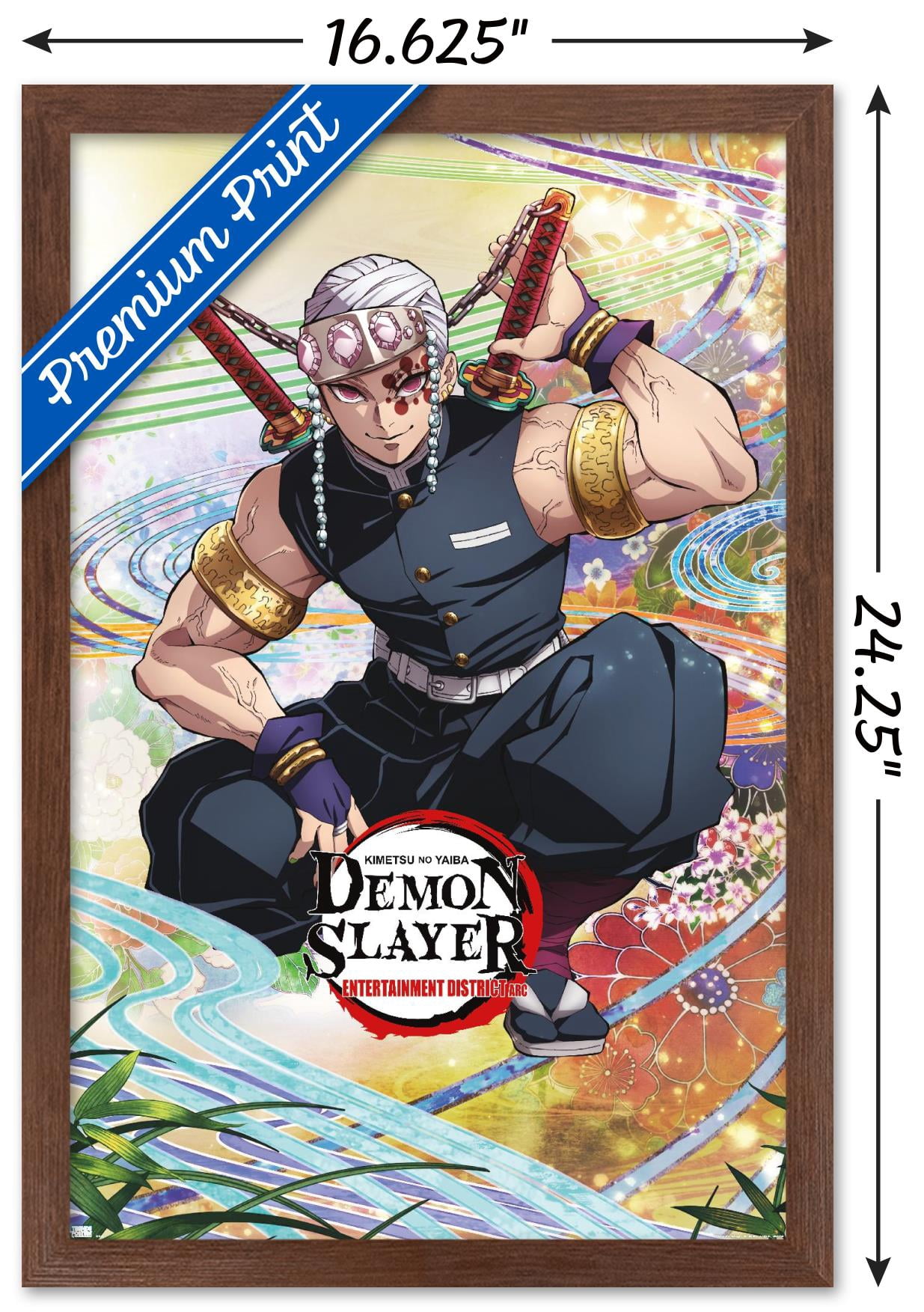 Demon Slayer - Tengen Uzui One Sheet Wall Poster, 14.725" x 22.375" Framed