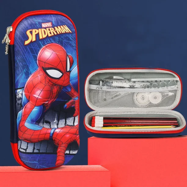 Estuche para lápices de Spider-Man, gran capacidad, figuras de anime, juguetes para niños, Spider-Man, estudio, papelería, bolso de mano, bolsa de almacenamiento