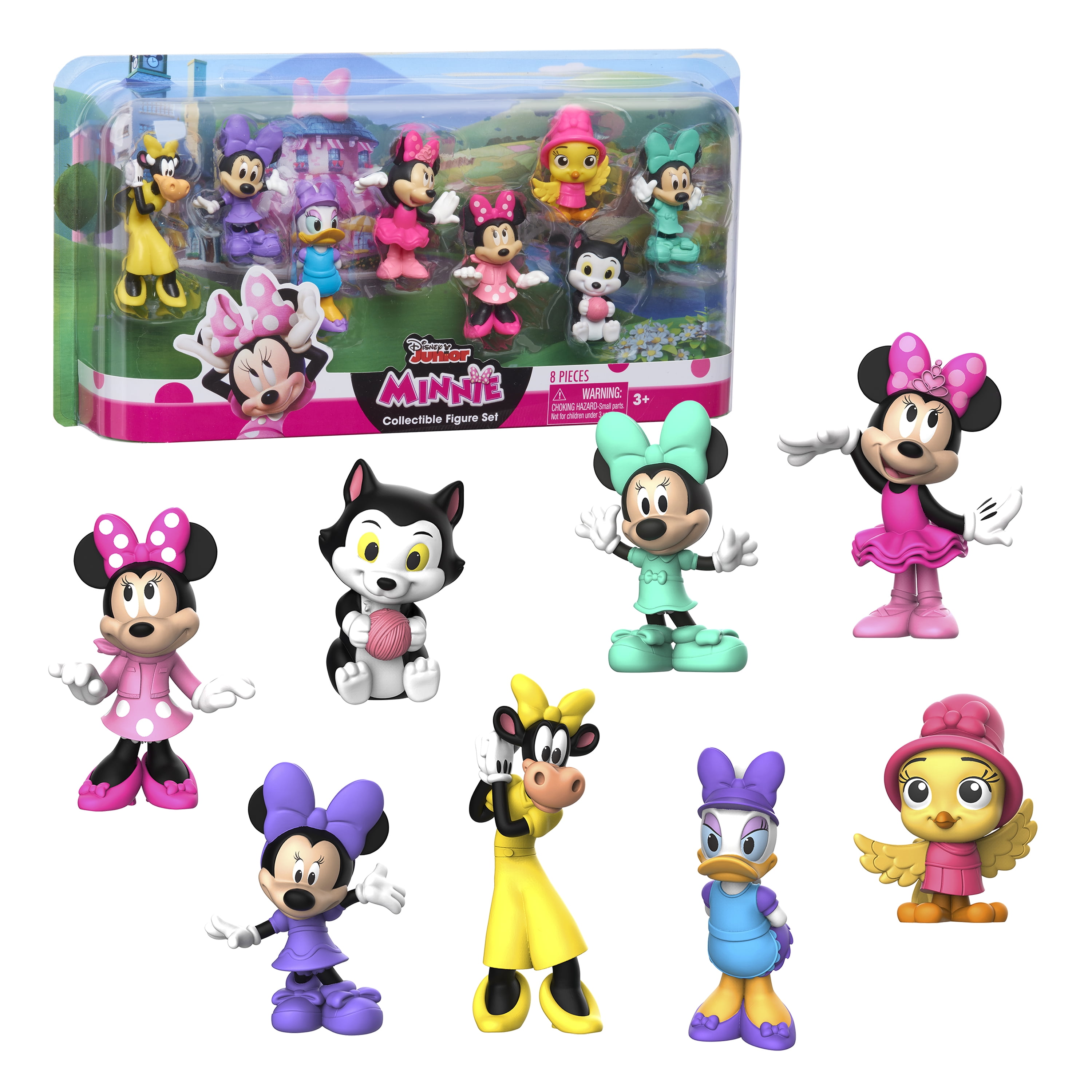 Disney Junior Characters NEW Minnie Mouse 8 Piece Collectible Figure Set