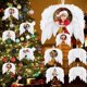 thumbnail image 3 of Sublimación de aluminio impresa personalizada Adornos navideños sublimación en blanco Pluma ala de ángel colgante Decoración del árbol de Navidad, 3 of 4