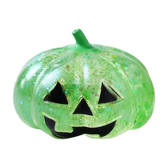 Halloween Pumpkin Fidget Toy, Slow Rising Malt-filled Stress Relief Fidget, Green Sensory Toy for Office School Travel