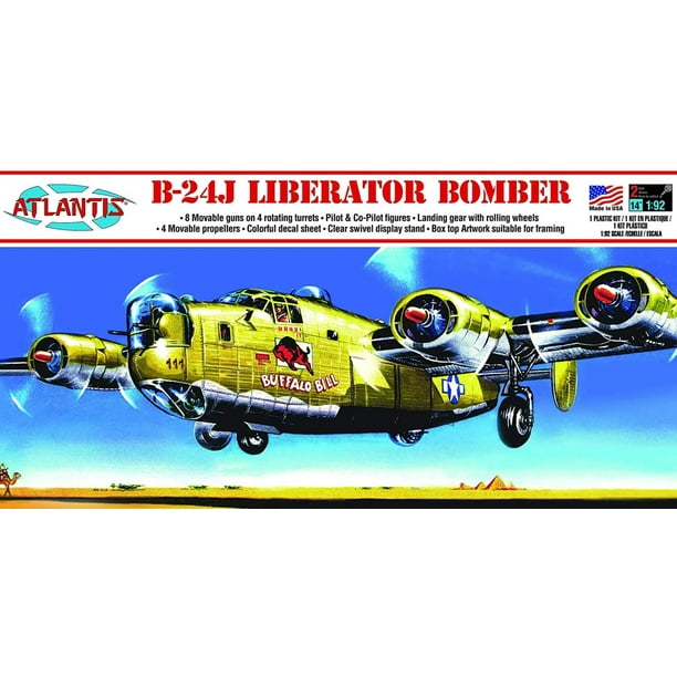 B 24j Liberator Wwii Bomber Buffalo Bill Plastic Model Kit 1 92 Scale Atlantis Plastic Model Kit By Visit The Atlantis Store Walmart Com Walmart Com