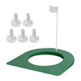 thumbnail image 1 of Backyard Outdoor Interior Putting Practice Cup Hole con bandera desmontable y 5x Golf Putt Mat Tees Cola Golf Putting Cup Hole, 1 of 8