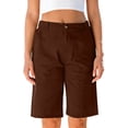 thumbnail image 5 of Cmfcve Bermuda Shorts for Women Knee Length High Waisted Summer Dressy Casual Chino Shorts, 5 of 6