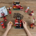 thumbnail image 3 of Exercise N Play City Fire Station Building Set, Firefighter Roleplay Toy Gift for Boys Girls 6-12 (899 Pieces), 3 of 8