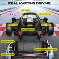 thumbnail image 6 of VIBESPARK 24V 7AH Electric Go Kart for Big Kids, Up to 8.5 MPH Drift Go Kart Car with Adjustable Seat, 2*150W Powered Ride on Car, Drift/Sport Modes, Bluetooth, Blue, 6 of 10