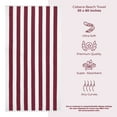 thumbnail image 3 of American Soft Linen , Cabana Striped 30x60 inches Beach Towels Bordeaux, 3 of 7