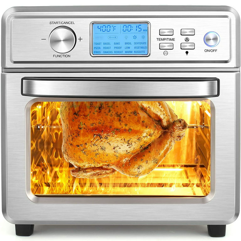  Pro Breeze 12 Quart Air Fryer Oven - Large Air Fryer Toaster  Oven with 12 Smart Cooking Modes such as Rotisserie, Food Dehydrator, Bake,  Roast, Reheat, Includes 19 Accessories with 3
