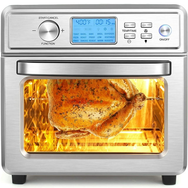 Nictemaw 24.5QT Air Fryer, 16-in-1 Air Fryer Oven, 1700W Electric Air Fryer Toaster Oven, Presets for Baking, with LED Display & Temperature/Time Dial, Roaster, Broiler, Rotisserie
