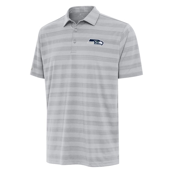 Men's Antigua Gray Seattle Seahawks  Tunnel Polo