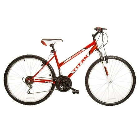 UPC: 0725103001050 | Titan Pathfinder 18-Speed Women s Mountain Bike with Suspension