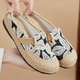 thumbnail image 3 of Women Mule Flat Espadrilles Slippers with Stylish Fancy Embroidery, Summer Beach Slides Sandals Outdoor Walking Garden Clogs House Loafer for Ladies, 3 of 8