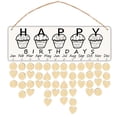 thumbnail image 1 of Adorno de calendario de madera, delicado calendario colgante, hecho a mano, para el hogar y la oficina (beige y negro)., 1 of 5