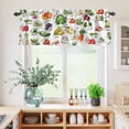 thumbnail image 5 of 3 Piece Kitchen Curtains and Valances Set Vegetables Cafe Curtains 36 Inch Length Watercolor Farmhouse Fruits Valance & Tier Curtain for Living Room Bedroom Small Window 54"x18"+27"x36"*2, 5 of 6