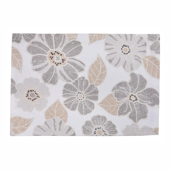 Split P Petals Beige Floral Placemat Set of 4