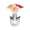 Tri-color, variant on Love Flower Figurine Ornament Bouquet Crystal Glass Flowers,Hand Small Figurines Home-Decor Collectible,Bright Red