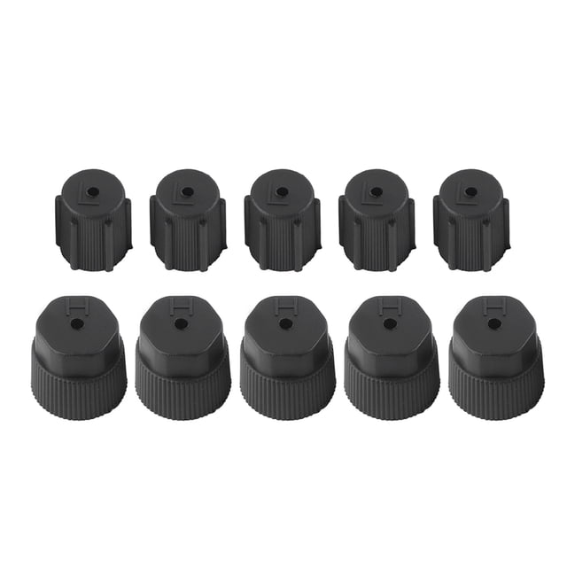 Tapa De Servicio De Aire Acondicionado Universal De 10 Piezas, Accesorio De Automóvil De Cubierta De Puerto De Carga De Refrigerante De Reparación De A/C