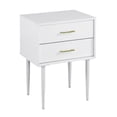 thumbnail image 1 of Pemberly Row Table d'Appoint à Deux Tiroirs de 20 Pouces en Blanc, 1 of 6