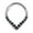 Black, variant on Surgical Steel 16g 8mm Septum Jewelry 16 Gauge Black Cubic Zirconia Teardrop Septum Rings for Women