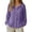 Purple, variant on QASIEATN Women's Summer Solid Color Thin Balloon Sleeve Retro Vacation Style Cotton Linen Sun Shirt Women's Blouse Fall Fashion Outfits