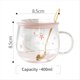 thumbnail image 2 of de Café de Cristal Creativa de 400 Ml, de Agua Transparente Resistente Al con Asa, Tapa, Cuchara, B, 2 of 5