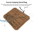 thumbnail image 3 of Canvas Cookware Knife Storage Bag, Portable Tools Travel Bag for Outdoor BBQ, Utensil Organizer with Individual Compartments, Stylish and Compact Design., 3 of 7