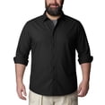 thumbnail image 7 of Mens Big and Tall Dress Shirts Button Down Shirts Long Sleeve Shirt Black 4XL, 7 of 7