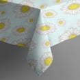 thumbnail image 3 of Light Blue Daisy Flower Pattern Rectangle Tablecloth 60"x84",Waterproof Polyester Rectangle Table Cloth, Wipeable Spillproof Polyester Tablecloth for Dining, Camping, Indoor and Outdoor, 3 of 5