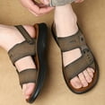 thumbnail image 3 of Mens Walking Sandals with Back Strap Arch Support Comfortable Plantar Fasciitis Sport Slides Beach Slippers, 3 of 7