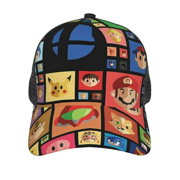 Super Smash Bros. Ultimate Baseball Cap Adjustable Funny Fashion baseball cap for Men Women