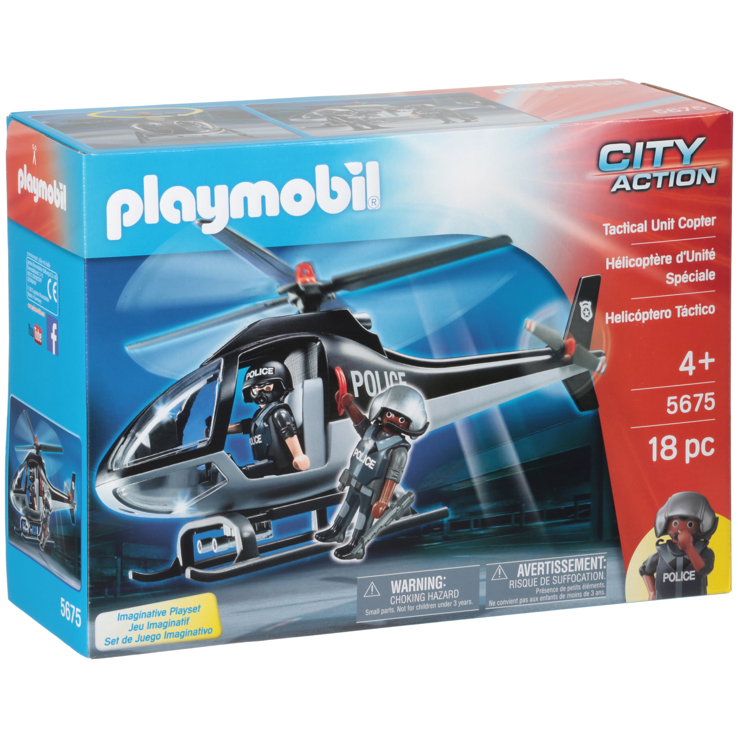 Playmobil City Life 5675 Tactical Unit Copter SEK POLIZEI Hubschrauber OVP NEU 