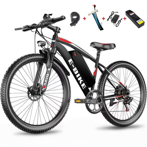26" Electric Bike for Adults, ebike 750W Peak Power Motor, 35Miles 20MPH Electric Mountain Bike with 432Wh Removable Battery, 7-Speed,UL 2849