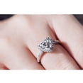 thumbnail image 4 of Womens Heart Shape Wedding Ring Alloy Simulated Diamond Micro Set Ring European Individually Packed White Gold, 4 of 4