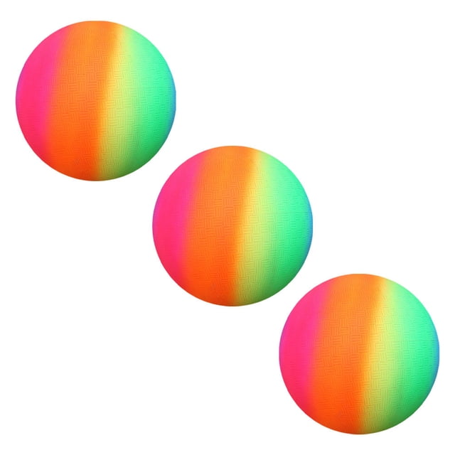 Phenofice 3 Pcs Ballons de Sport pour Enfants PVC Ronds Jeux Extérieurs Activités de Parc