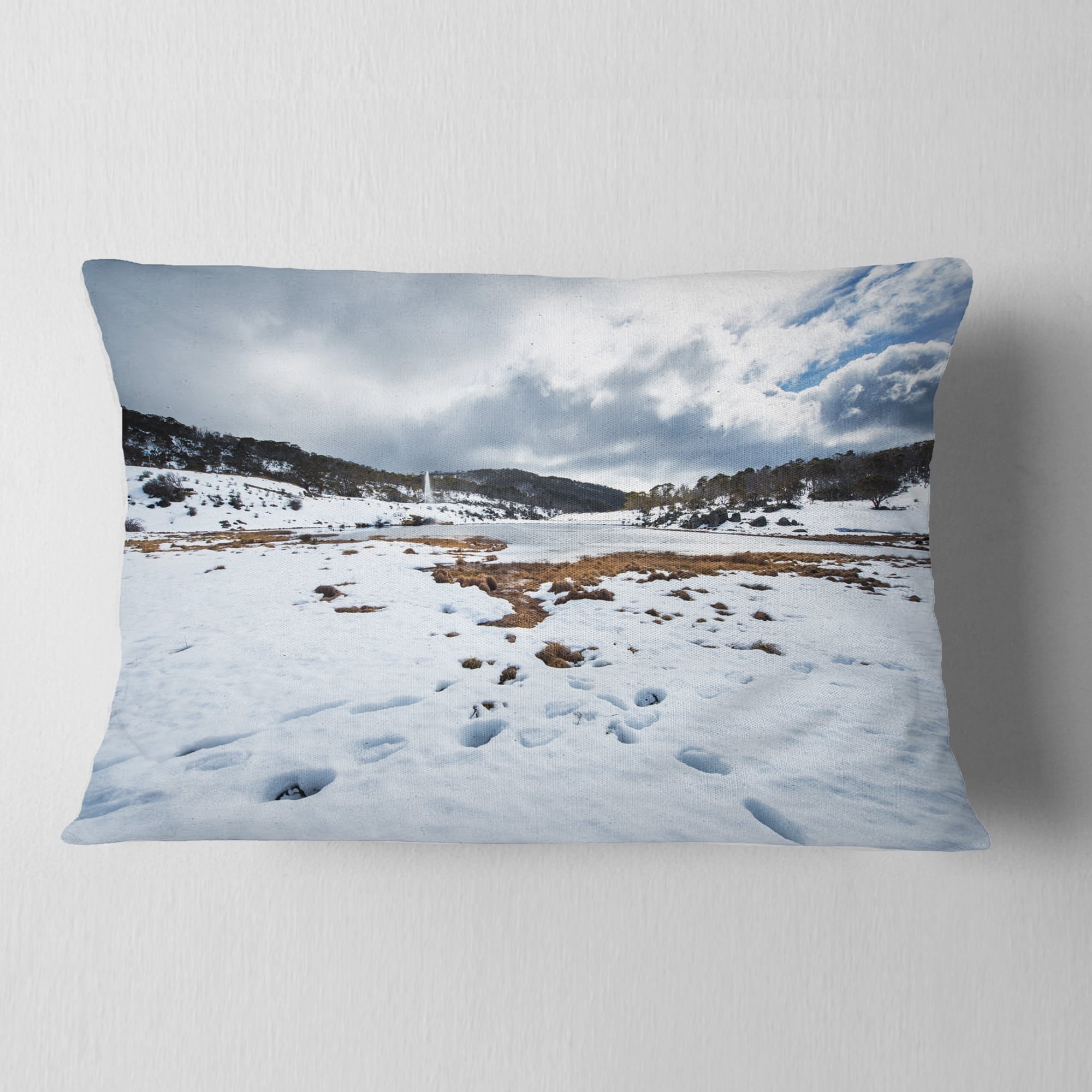 Designart 12" x 20" Multi-color Polyester Throw Pillow