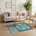 thumbnail image 3 of ODIKA 4'x6' Ultra-Soft Area Rug, Ocean Entry Themed Teal Bathroom Long Nautical Turtle Beachy Playful Expressive None Washable, Bare feet friendly, Silk-Touch for Bedroom Home office, 3 of 7