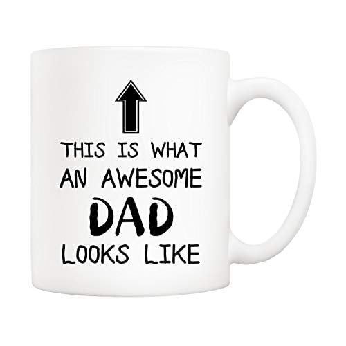 Fathers Day Gift Dad Funny Coffee Mug from Daughter Son Novelty Cup Birthday Mug 