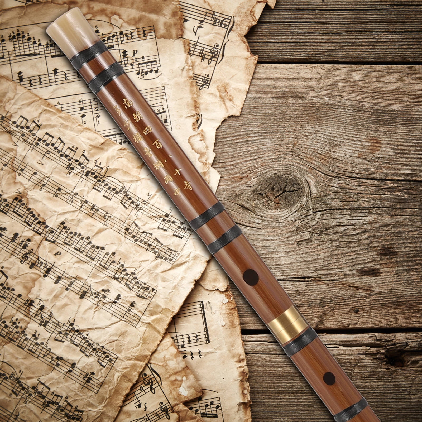 BESTYASH Traditional Chinese Style Beginner Flute for Early Music Education - 1 Set Introductory Musical Instrument