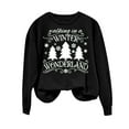 thumbnail image 2 of Qertyioot Chandail d'Hiver pour Femmes Mode Imprimé Noël, Manches Longues Col Rond Chaud Ample Tendance Tricoté, 2 of 4