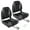 Black+Grey, Thickened, variant on Boat Seats 2 Packs, Folding High Back Fishing Waterproof Pontoon Boat Seat, Boat Chairs with Stainless Steel Screws, Thickened Cushion