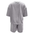 thumbnail image 3 of Womens 2 Piece Outfits 3/4 Sleeve Tops And Elastic Waist Shorts Sets Loungewear Conservative Swimsuits for Women Swim Suit Athletic Suits for Women Short Pants Swimsuit for Women Women Swim Shorts, 3 of 5