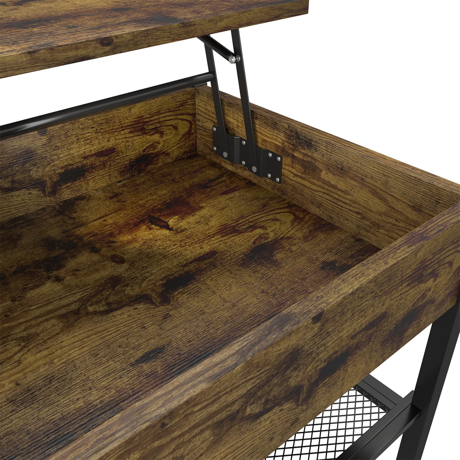 Kadyn Lift Top Coffee Table, Pop Up Coffee Table with Hidden Compartment and Open Storage Shelf, Living Room Table for Home, Office, Brown Kadyn Lift Top Coffee Table, Pop Up Coffee Table with Hidden Compartment and Open Storage Shelf, Living Room Table for Home, Office, Brown