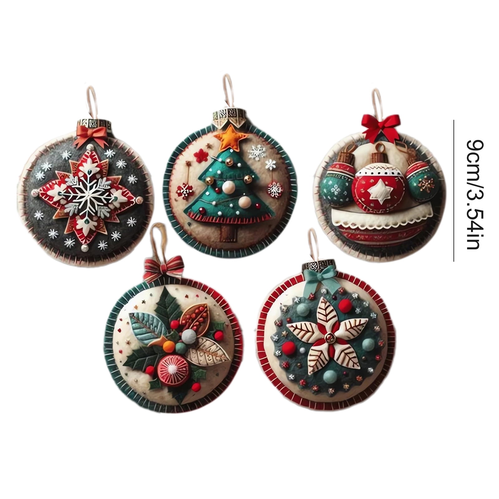Dserfhy DIY Christmas Felt Patch Kit Holiday Craft Set with Pre-Cut Felts Sheet Handmade Fabric Sewing Crafting Supplies for Tree Home Decor